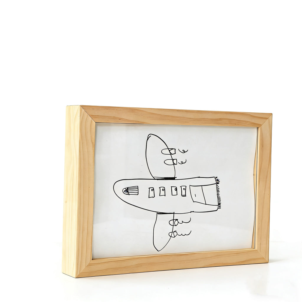 Real Wood Magnetic Memory Box Kids Art Frame