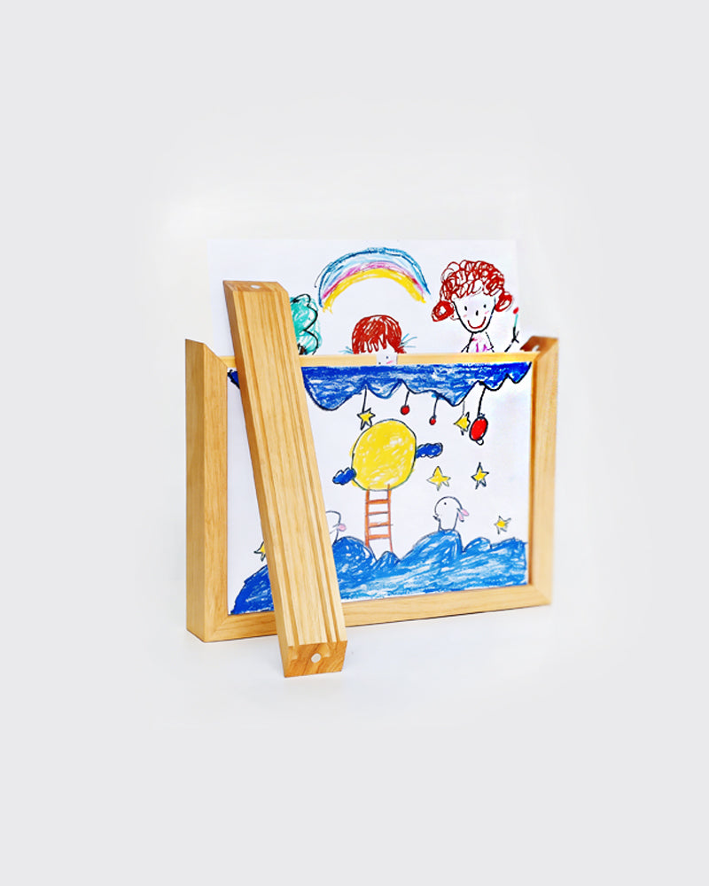 Real Wood Magnetic Memory Box Kids Art Frame