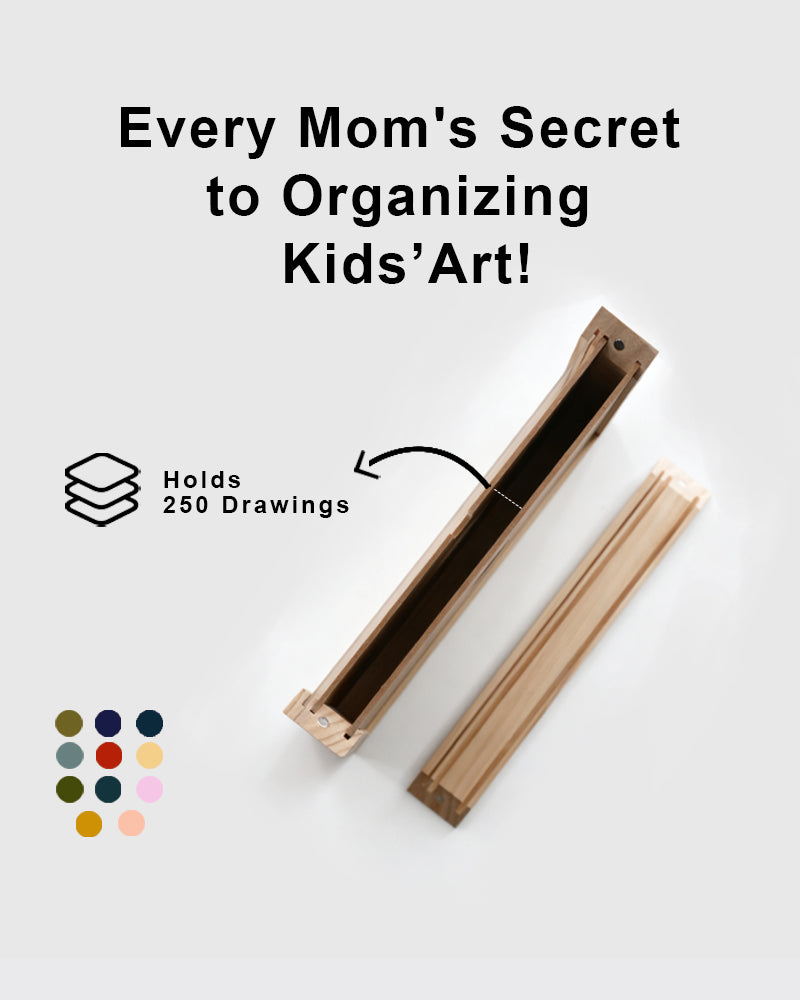 Real Wood Magnetic Memory Box Kids Art Frame
