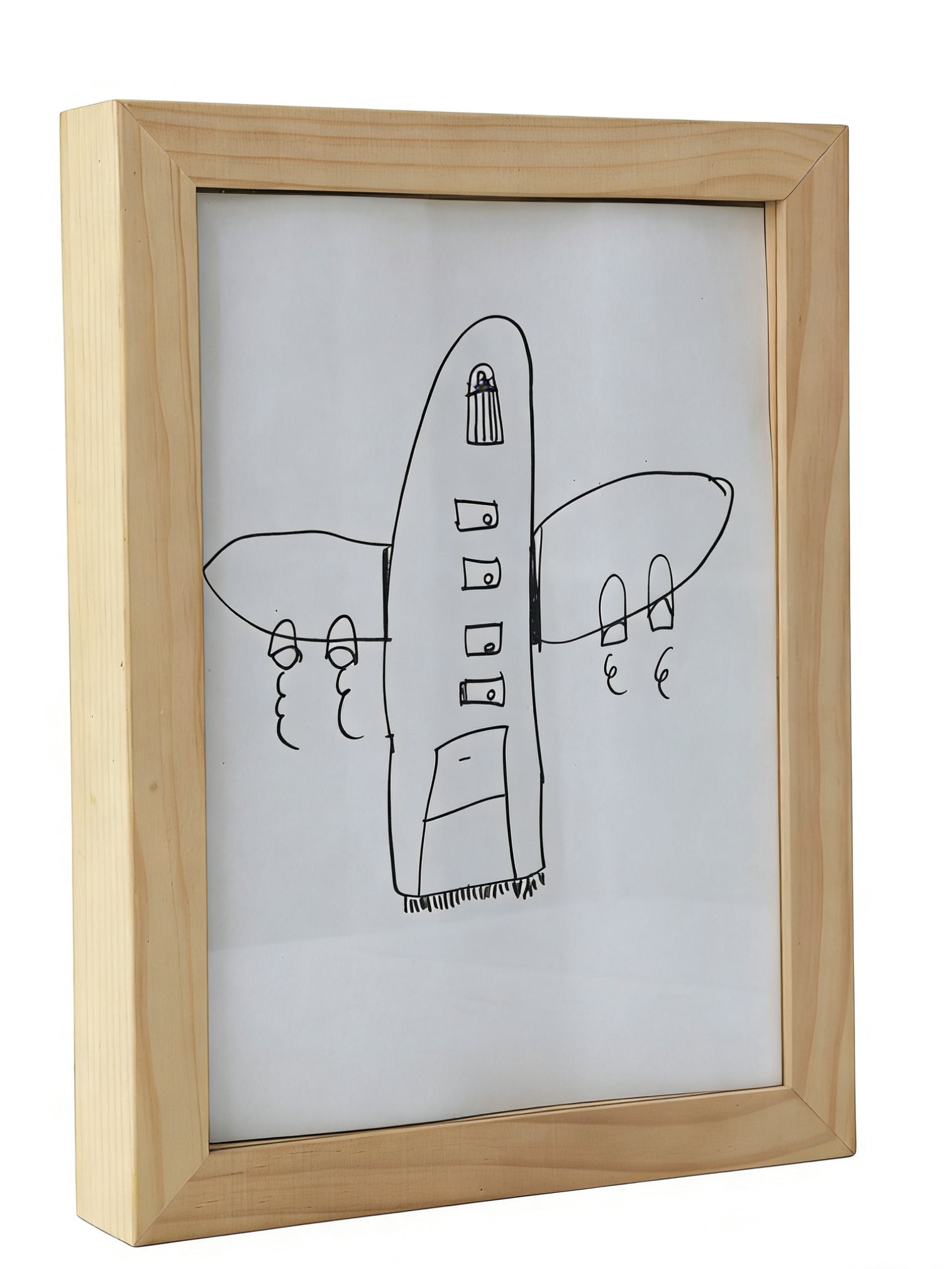Real Wood Magnetic Memory Box Kids Art Frame
