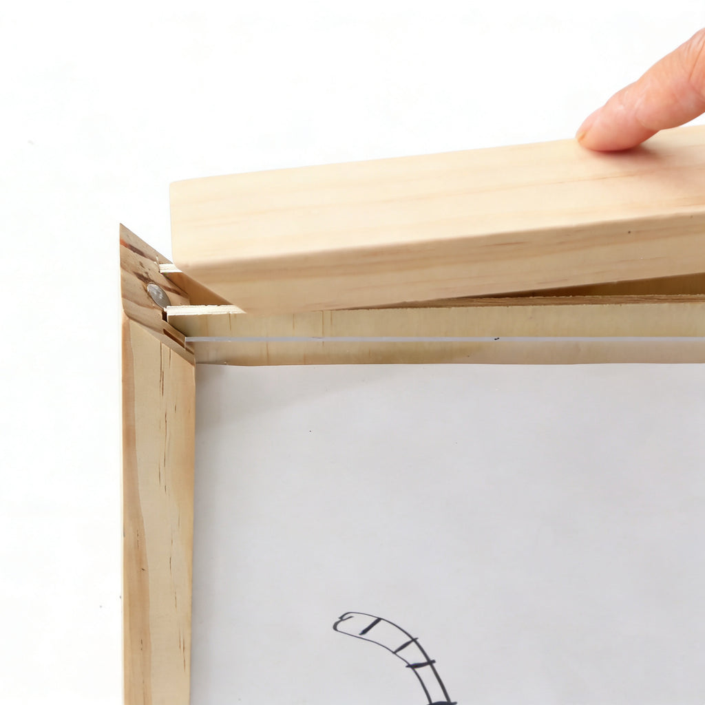 Real Wood Magnetic Memory Box Kids Art Frame