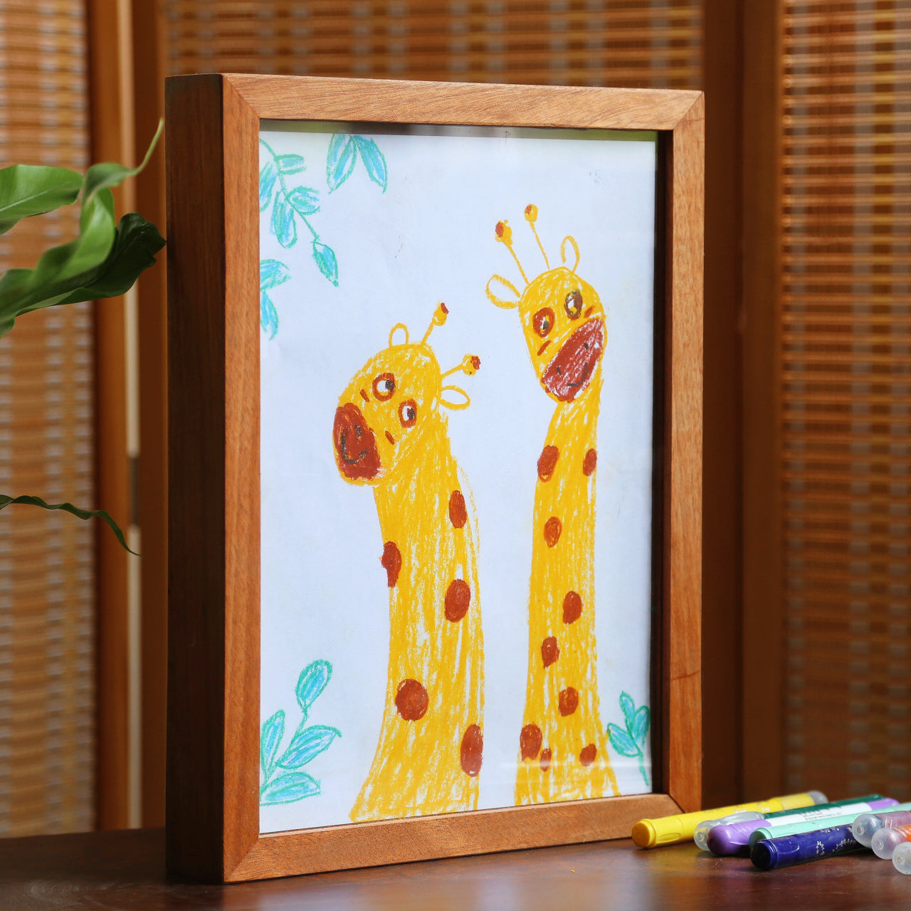 Solid Wood Kids' Artwork Storage & Display Frame - Fits A4 (For Drawings, Graffiti, Certificates)