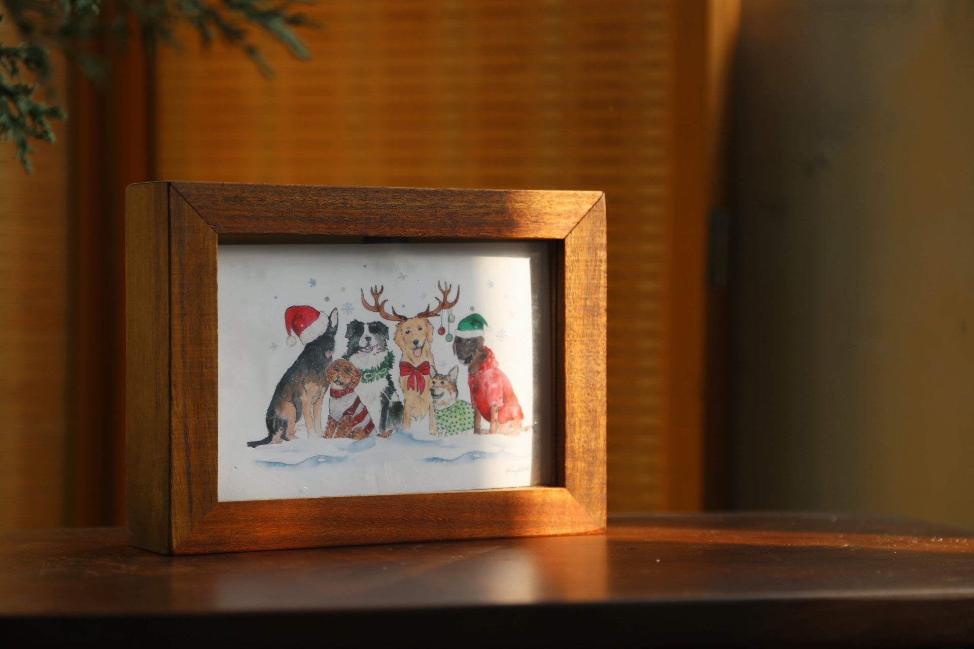 Real Wood Magnetic Memory Box Kids Art Frame